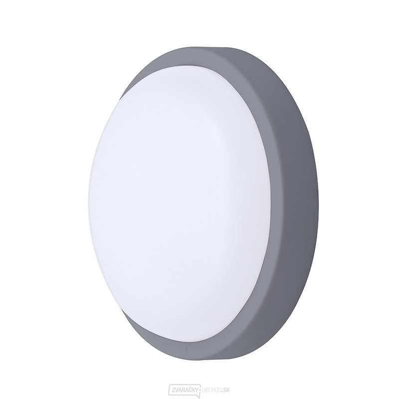 Solight LED vonkajšie osvetlenie okrúhle, 13W, 910lm, 4000K, IP54, 17cm, šedá farba