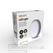 Solight LED vonkajšie osvetlenie okrúhle, 13W, 910lm, 4000K, IP54, 17cm, šedá farba náhled