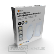 Solight LED mini panel CCT, podhľadový, 12W, 900lm, 3000K, 4000K, 6000K, okrúhly náhled