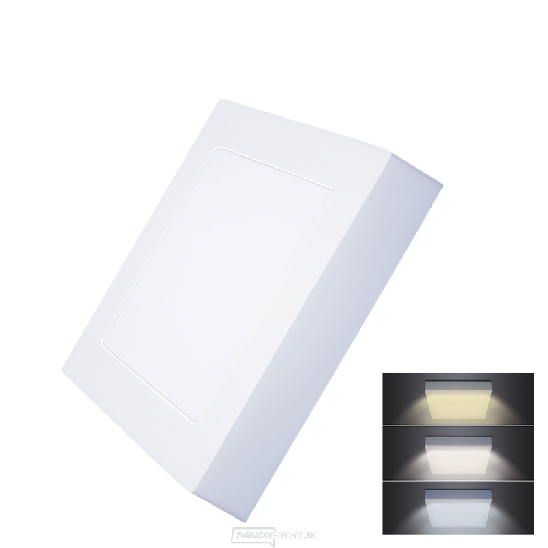 Solight LED mini panel CCT, prisadený, 12W, 900lm, 3000K, 4000K, 6000K, štvorcový