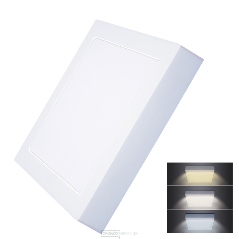 Solight LED mini panel CCT, prisadený, 18W, 1530lm, 3000K, 4000K, 6000K, štvorcový