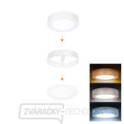 Solight LED mini panel kúpeľňový 2v1, 3CCT, podhľadový/prisadený, 12W, 1020lm, IP54, biela, okrúhly gallery main image