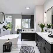 Solight LED mini panel kúpeľňový 2v1, 3CCT, podhľadový/prisadený, 12W, 1020lm, IP54, strieborná, okrúhly Náhľad