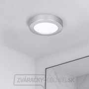 Solight LED mini panel kúpeľňový 2v1, 3CCT, podhľadový/prisadený, 12W, 1020lm, IP54, strieborná, okrúhly náhled