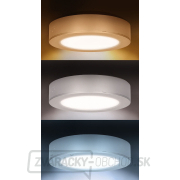 Solight LED mini panel kúpeľňový 2v1, 3CCT, podhľadový/prisadený, 12W, 1020lm, IP54, strieborná, okrúhly náhled