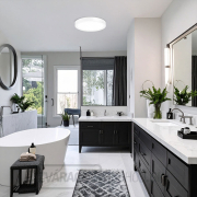 Solight LED mini panel kúpeľňový 2v1, 3CCT, podhľadový/prisadený, 24W, 2040lm, IP54, biela, okrúhly Náhľad