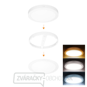Solight LED mini panel kúpeľňový 2v1, 3CCT, podhľadový/prisadený, 24W, 2040lm, IP54, biela, okrúhly gallery main image