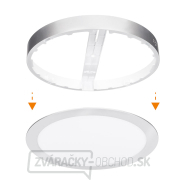 Solight LED mini panel kúpeľňový 2v1, 3CCT, podhľadový/prisadený, 24W, 2040lm, IP54, strieborná, okrúhly náhled