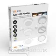 Solight LED mini panel kúpeľňový 2v1, 3CCT, podhľadový/prisadený, 24W, 2040lm, IP54, strieborná, okrúhly náhled