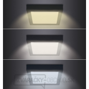 Solight LED mini panel CCT, prisadený, 12W, 900lm, 3000K, 4000K, 6000K, štvorcový, čierna farba náhled