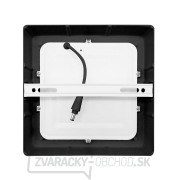 Solight LED mini panel CCT, prisadený, 12W, 900lm, 3000K, 4000K, 6000K, štvorcový, čierna farba náhled