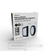 Solight LED mini panel CCT, prisadený, 12W, 900lm, 3000K, 4000K, 6000K, štvorcový, čierna farba náhled