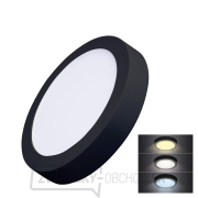 Solight LED mini panel CCT, prisadený, 18W, 1530lm, 3000K, 4000K, 6000K, okrúhly, čierna farba gallery main image