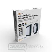 Solight LED mini panel CCT, prisadený, 18W, 1530lm, 3000K, 4000K, 6000K, štvorcový, čierna farba náhled