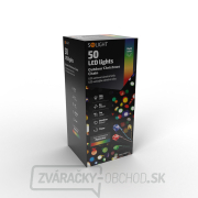 Solight LED vonkajšia vianočná reťaz, 50 LED, 5m, prívod 3m, 8 funkcií, časovač, IP44, viacfarebný Náhľad
