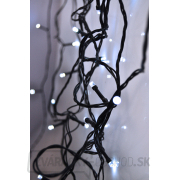 Solight LED vonkajšia vianočná reťaz, 200 LED, 10m, prívod 5m, 8 funkcií, IP44, studená biela Náhľad