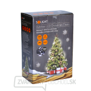 Solight LED vonkajšia vianočná reťaz, 200 LED, 10m, prívod 5m, 8 funkcií, IP44, studená biela náhled