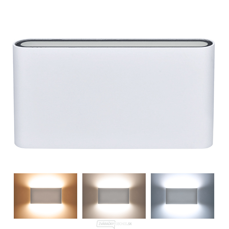 Solight LED vonkajšie nástenné osvetlenie Modena, 12W, 680lm, 120 °, biela