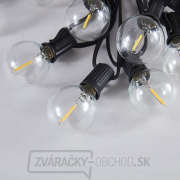 Solight LED vonkajšia reťaz s žiarovkami, 25 žiaroviek, 15m +5m, 750lm, teplá biela náhled
