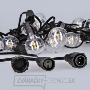 Solight LED vonkajšia reťaz s žiarovkami, 25 žiaroviek, 15m +5m, 750lm, teplá biela náhled