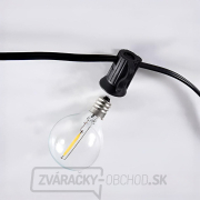 Solight LED vonkajšia balkónová reťaz s žiarovkami, 10 žiaroviek, 5m+3m, 500lm, teplá biela Náhľad