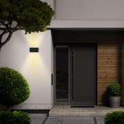 Solight LED vonkajšie nástenné osvetlenie Modena, 12W, 800lm, 3CCT, čierna Náhľad