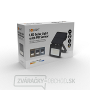 Solight LED solárny reflektor so senzorom, 6W, 660lm, 3CCT, Li-Ion, čierna náhled