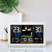 Solight meteostanica, extra veľký farebný LCD, teplota, vlhkosť, tlak, RCC, USB nabíjanie, biela Náhľad