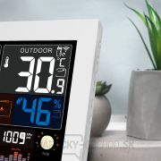 Solight meteostanica, extra veľký farebný LCD, teplota, vlhkosť, tlak, RCC, USB nabíjanie, biela Náhľad