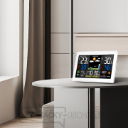 Solight meteostanica, extra veľký farebný LCD, teplota, vlhkosť, tlak, RCC, USB nabíjanie, biela náhled