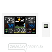 Solight meteostanica, extra veľký farebný LCD, teplota, vlhkosť, tlak, RCC, USB nabíjanie, biela gallery main image
