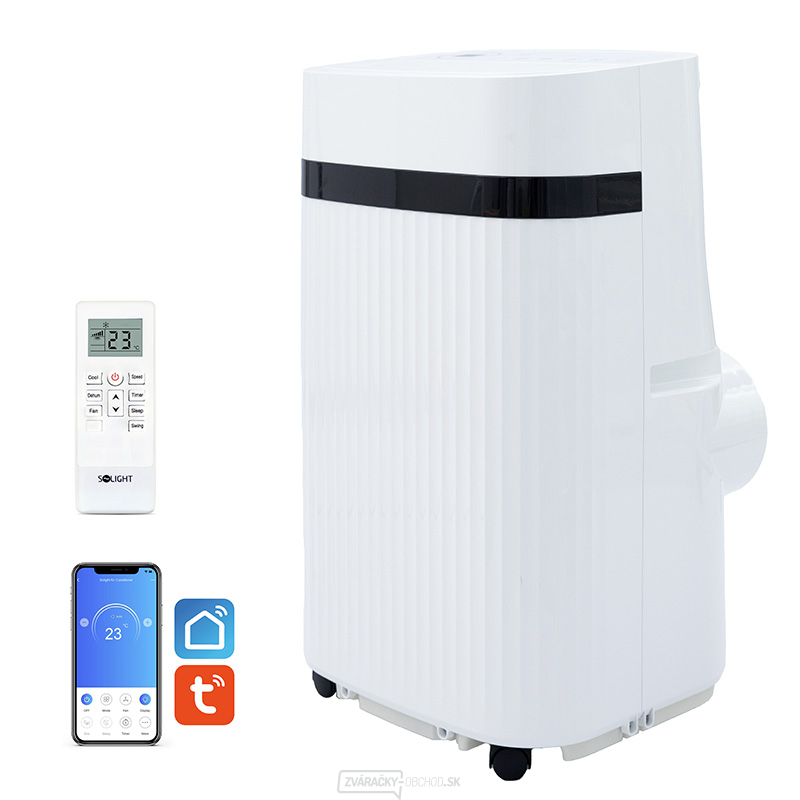 Solight mobilná klimatizácia 12000 BTU, smart WiFi, chladenie, odvlhčovanie, ventilátor