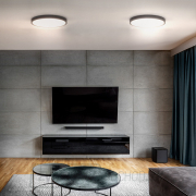 Solight LED osvetlenie s diaľkovým ovládačom Estela Black, 36W, 2700lm, 30cm, zmena chromatickosti, stmievateľné Náhľad