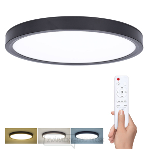 Solight LED osvetlenie s diaľkovým ovládačom Estela Black, 36W, 2700lm, 30cm, zmena chromatickosti, stmievateľné gallery main image