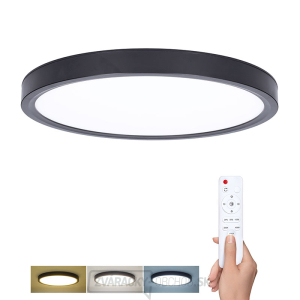Solight LED osvetlenie s diaľkovým ovládačom Estela Black, 60W, 4500lm, 50cm, zmena chromatickosti, stmievateľné gallery main image