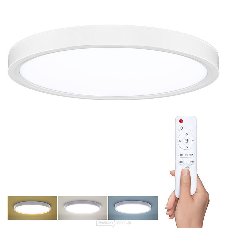 Solight LED osvetlenie s diaľkovým ovládačom Estela White, 36W, 2700lm, 30cm, zmena chromatickosti, stmievateľné