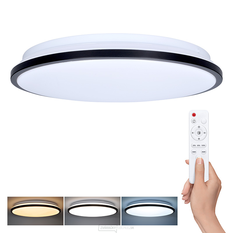Solight LED osvetlenie s diaľkovým ovládačom Jamil, 48W, 3360lm, 40cm, zmena chromatickosti, stmievateľné