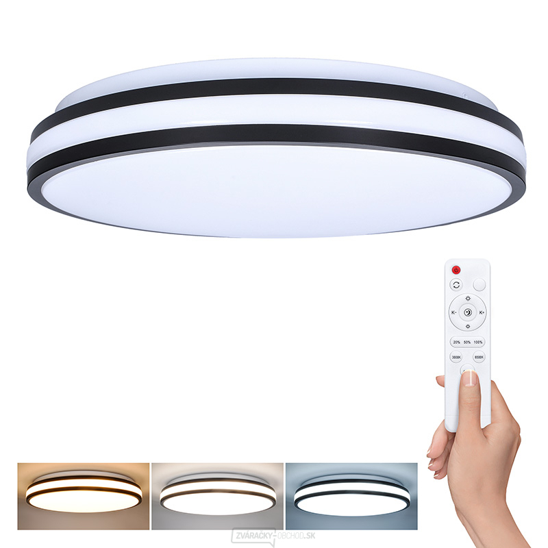 Solight LED osvetlenie s diaľkovým ovládačom Laskos, 48W, 3360lm, 39cm, zmena chromatickosti, stmievateľné