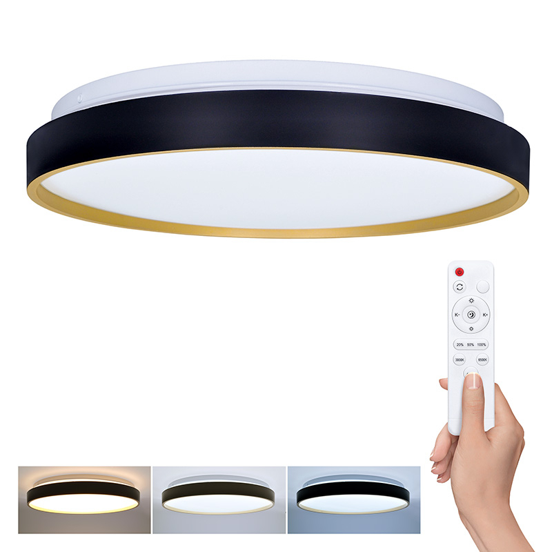 Solight LED osvetlenie s diaľkovým ovládačom Cala, 48W, 3360lm, 38cm, zmena chromatičnosti, stmievateľné WO8013