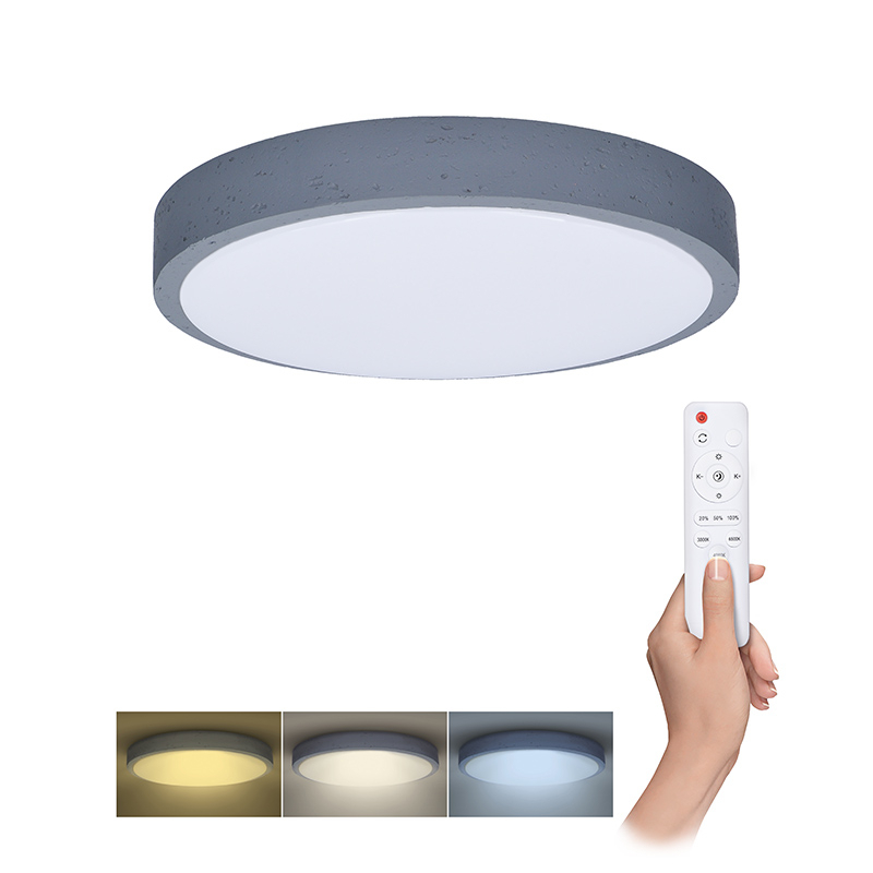 Solight LED osvetlenie s diaľkovým ovládačom Grey, 48W, 3360lm, 38cm, zmena chromatickosti, stmievateľné WO8001