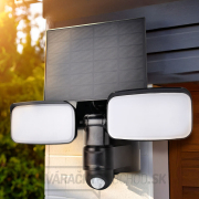 Solight LED solárne osvetlenie so senzorom, 9W, 850lm, 4000K, Li-Ion, čierna Náhľad