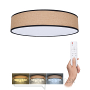 Solight LED osvetlenie s diaľkovým ovládačom Brownie, 48W, 3360lm, 40cm, zmena chromatickosti, stmievateľné gallery main image