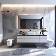 Solight LED kúpeľňové osvetlenie nad zrkadlo 3v1, 7W, 455lm, 4000K, IP44, 40cm, chróm Náhľad