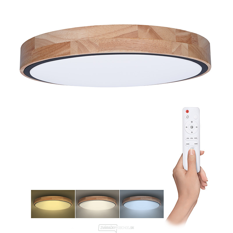 Solight LED osvetlenie s diaľkovým ovládačom Iron Oak, 60W, 4200lm, 51cm, zmena chromatickosti, stmievateľné