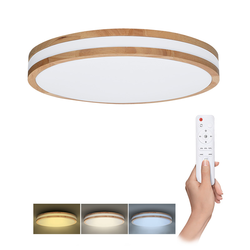 Solight LED osvetlenie s diaľkovým ovládačom Woody, 48W, 3360lm, 38cm, zmena chromatičnosti, stmievateľné WO8007