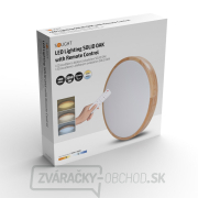 Solight LED osvetlenie s diaľkovým ovládačom Solid Oak, 48W, 3360lm, 39cm, zmena chromatickosti, stmievateľné náhled