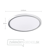 Solight LED osvetlenie Acate s ochranou proti vlhkosti, IP54, 18W, 1620lm, 3CCT, 22cm, strieborná náhled