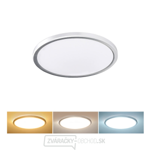 Solight LED osvetlenie Acate s ochranou proti vlhkosti, IP54, 18W, 1620lm, 3CCT, 22cm, strieborná gallery main image