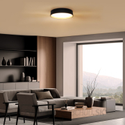 Solight LED osvetlenie s diaľkovým ovládačom Larios Black, 48W, 3360lm, 39cm, zmena chromatickosti, stmievateľné Náhľad