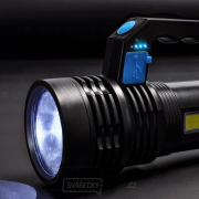 Nabíjacie LED svietidlo s rukoväťou a bočným svetlom, 150+100lm, Li-Ion Náhľad